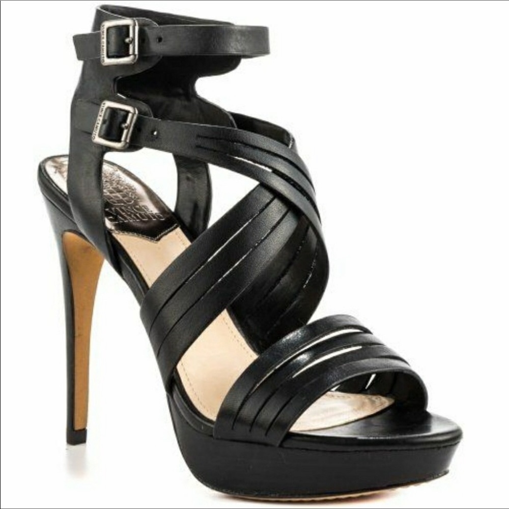 Women's Black Jistil High Heel Platform Sandals